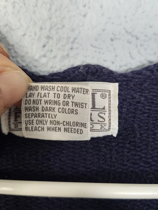 Nell Flowers Navy Floral Embroidered Button-Front Sweater - Picture 5 of 6